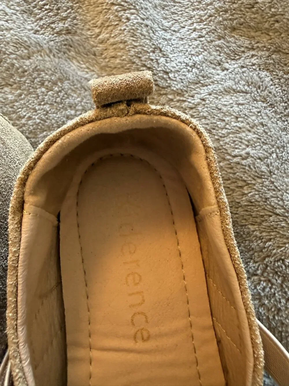 Kiderence Beige Suede Ballet Flats Girls Shoes US 11M 18.5cm